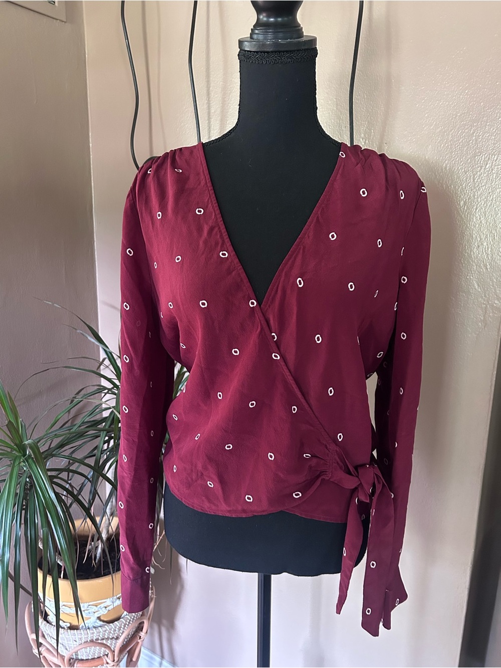 J. Crew Front Wrap Shirt Sz Medium